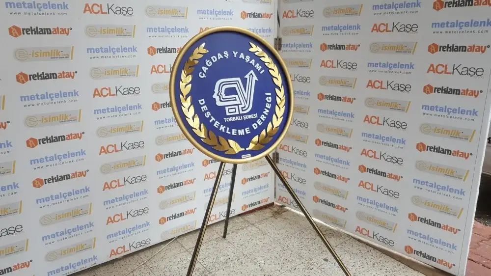 70 cm Metal Çelenk – Çağdaş Yaşamı Destekleme Derneği