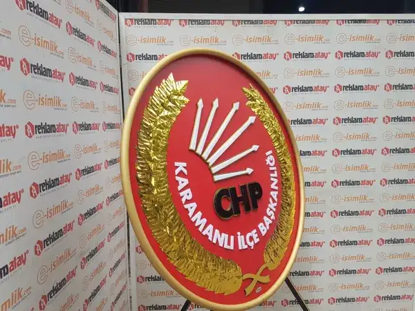 CHP Karamanlı İlçe Başkanlığı Metal Çelenk