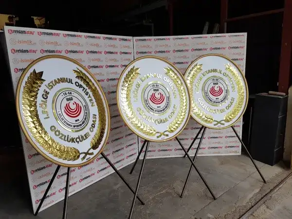 1. Bölge İstanbul Optisyen Gözlükçüler Odası Metal Çelenk — Fotoğraf 5