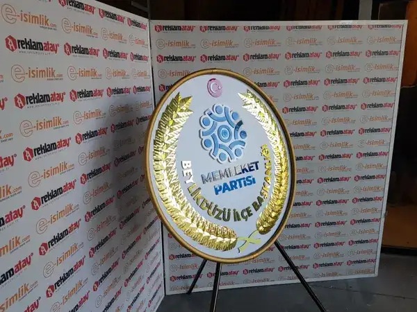 Memleket Partisi Beylikdüzü İlçe Başkanlığı Metal Çelengi