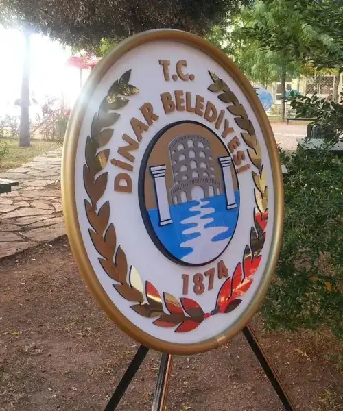 Dinar Belediyesi Metal Çelenk