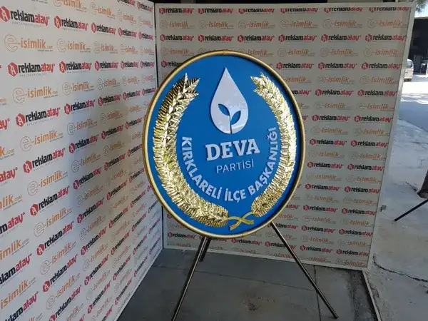 DEVA Partisi Metal Çelenk Kırklareli İl Başkanlığı