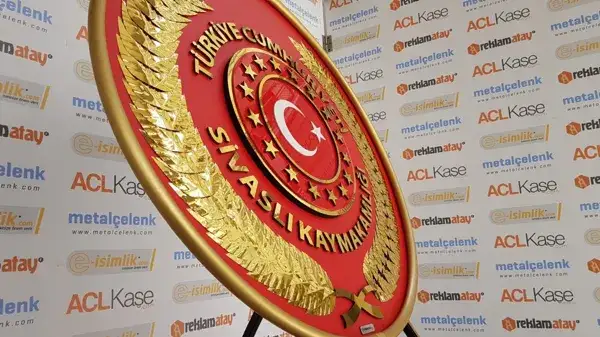 100 cm Metal Çelenk Standart – Sivaslı Kaymakamlığı — Fotoğraf 4