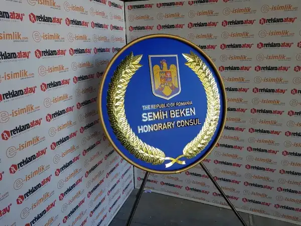 Romania Konsolosluğu Metal Çelenk