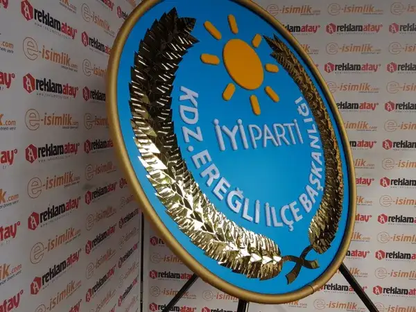 Kdz. Ereğli İlçe Başkanlığı İYİ Parti Metal Çelenk — Fotoğraf 6