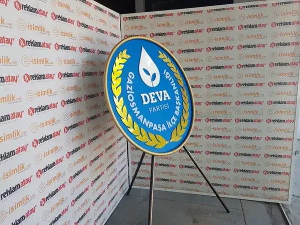 DEVA Partisi Metal Çelenk Gaziosmanpaşa İlçe Başkanlığı