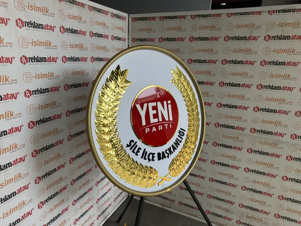 Yeni Parti Metal Tören Çelengi – İl ve İlçe Başkanlığı Çelengi