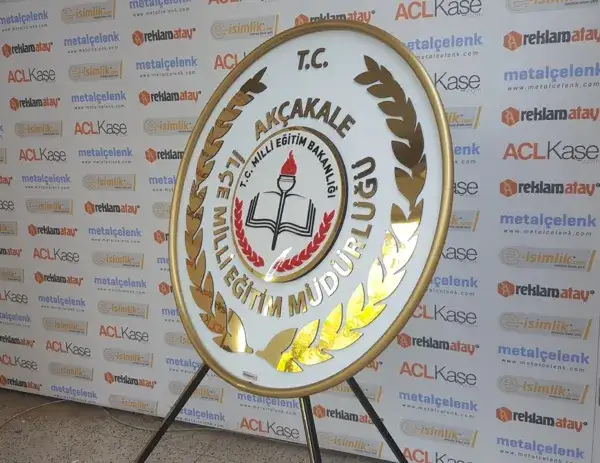 100 cm Ekonomik Metal Çelenk Akçakale Millî Eğitim