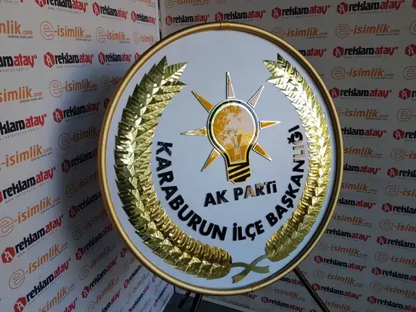 AK Parti Karaburun İlçe Başkanlığı Metal Çelenk