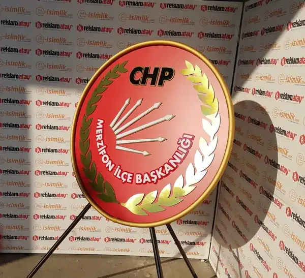 CHP Merzifon İlçe Başkanlığı Metal Çelengi
