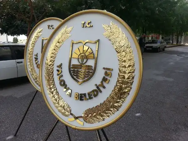 Yalova Belediyesi Metal Çelenk