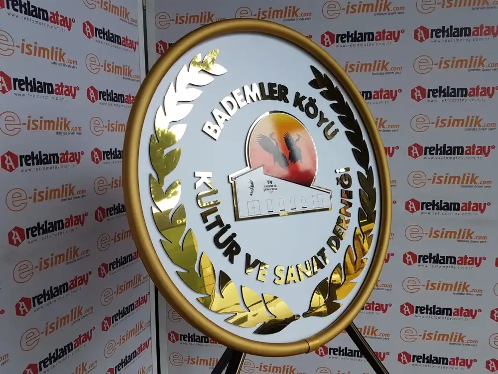 Bademler Köyü Kültür ve Sanat Derneği Metal Çelenk