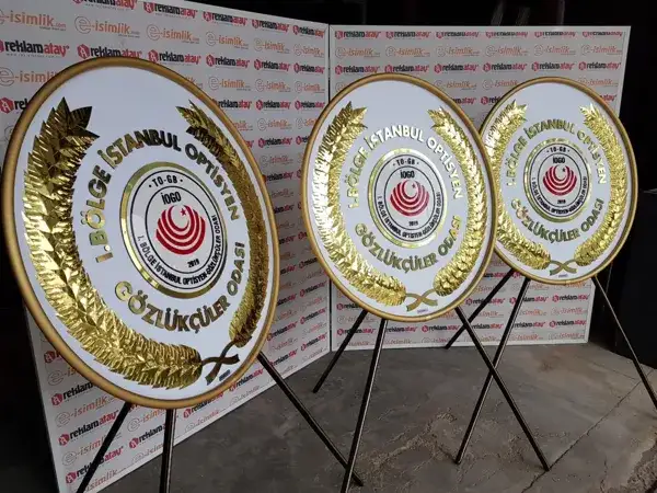 1. Bölge İstanbul Optisyen Gözlükçüler Odası Metal Çelenk