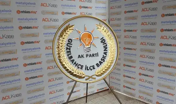 100 cm Metal Çelenk Standart – AK Parti Güzelbahçe İlçe Başkanlığı — Fotoğraf 3