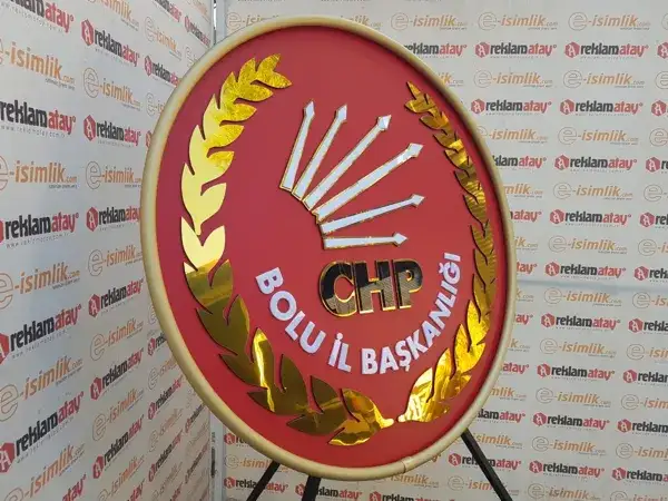CHP Bolu İl Başkanlığı Metal Çelenk