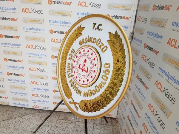 Beşikdüzü İlçe Millî Eğitim 100 cm Metal Çelenk