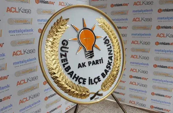 100 cm Metal Çelenk Standart – AK Parti Güzelbahçe İlçe Başkanlığı