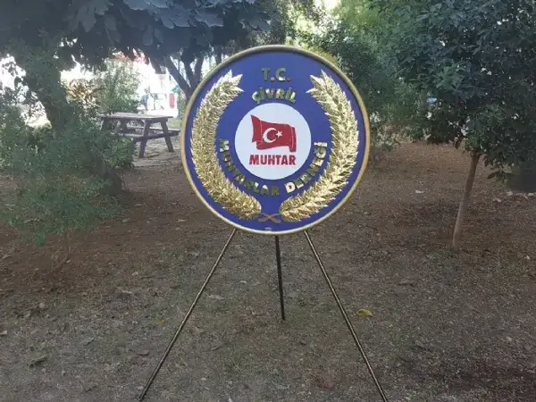 Çivril Muhtarlar Derneği Metal Çelenk