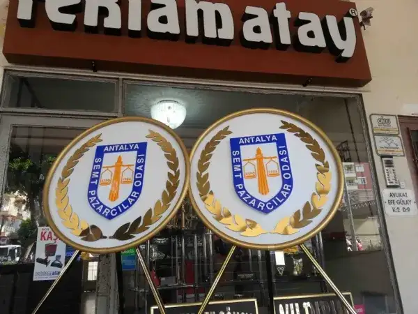 Semt Pazarcılar Odası Metal Çelenk