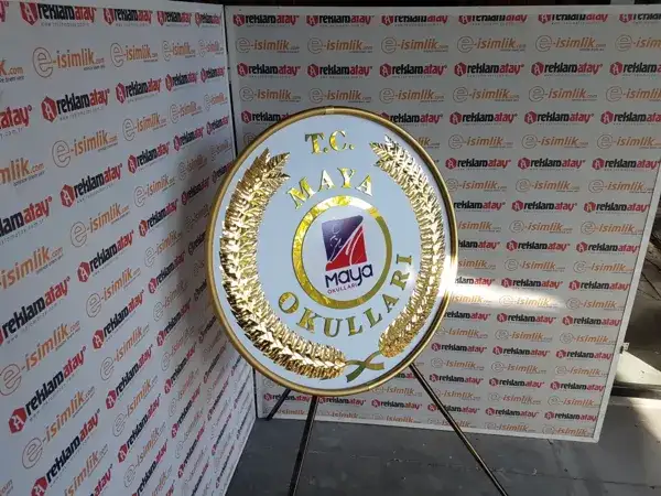 Maya Koleji Metal Çelenk