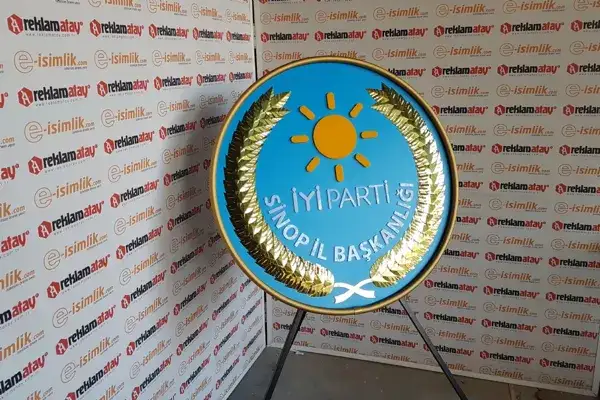 İYİ Parti Sinop İlçe Başkanlığı Metal Çelenk