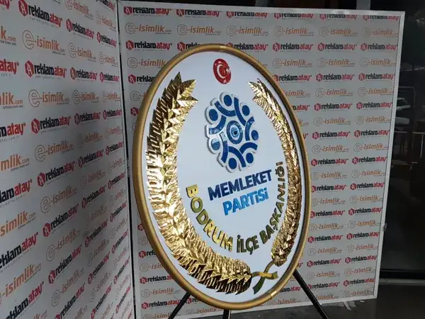 Memleket Partisi Metal Çelenk Bodrum İlçe Başkanlığı