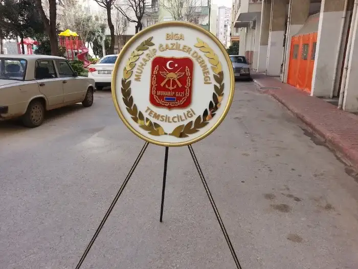 Muharip Gaziler Biga Metal Çelenk