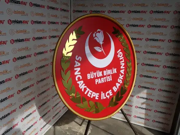 Büyük Birlik Partisi Metal Çelenk 100 cm Ekonomik