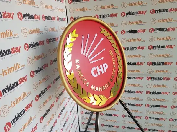 CHP Kanlıca Mahalle Başkanlığı Metal Çelenk