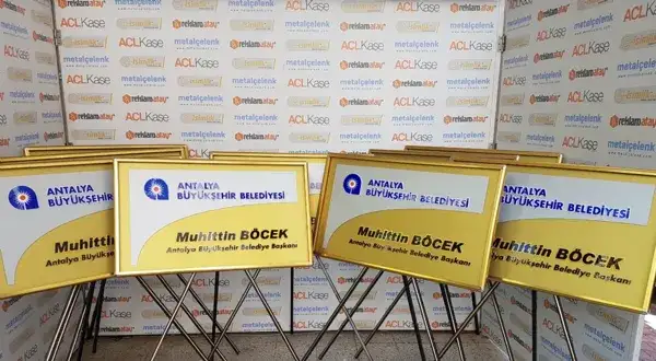 Antalya Büyükşehir Belediyesi Metal Çelenk
