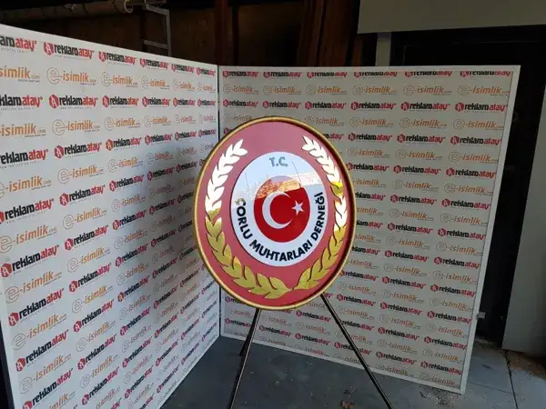 Çorlu Muhtarlar Derneği Metal Çelenk — Fotoğraf 2