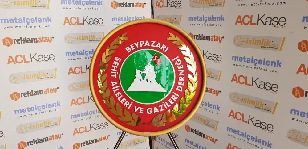 Beypazarı Şehit Aileleri Metal Çelenk