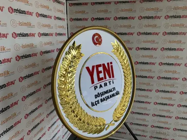 Yeni Parti Demonte Ayaklı Metal Çelenk – Taşınabilir Tören Modeli