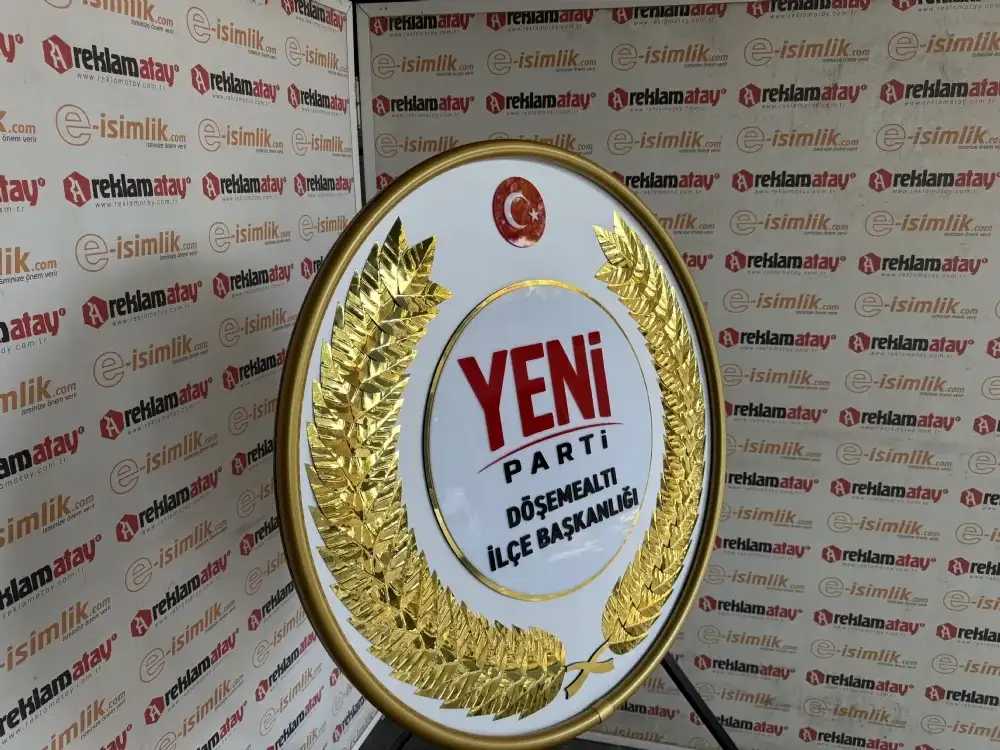 Yeni Parti Demonte Ayaklı Metal Çelenk – Taşınabilir Tören Modeli