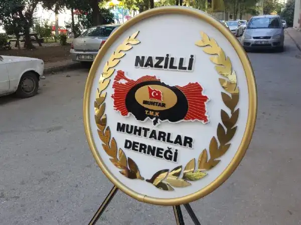 Nazilli Muhtarlar Derneği Metal Çelenk
