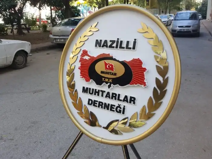 Nazilli Muhtarlar Derneği Metal Çelenk