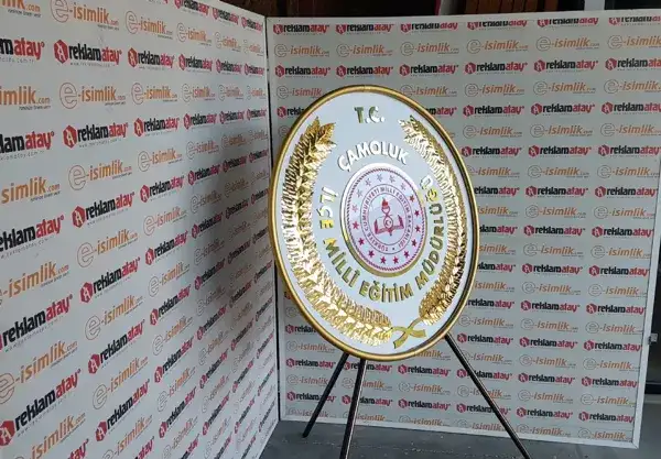 Çamoluk İlçe Millî Eğitim Müdürlüğü Metal Çelenk