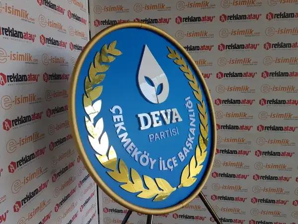 DEVA Partisi Metal Çelenk Çekmeköy İlçe Başkanlığı
