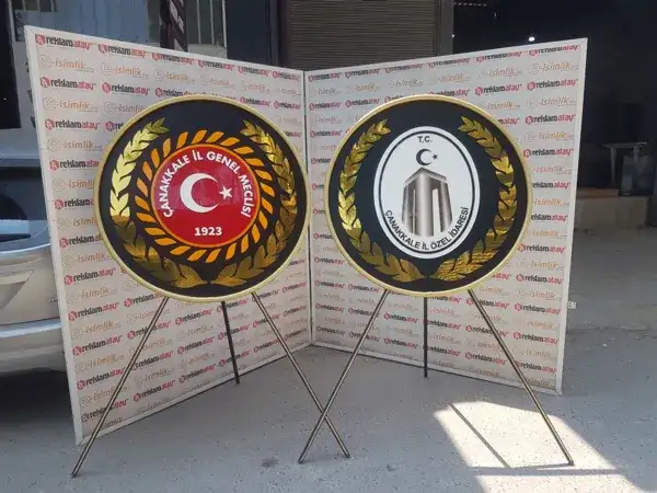 Çanakkale İl Özel İdaresi Metal Çelenk — Fotoğraf 3