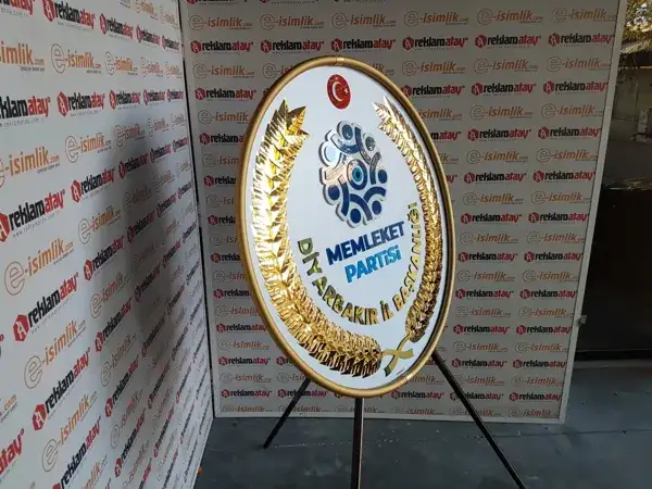 Memleket Partisi Metal Çelenk Diyarbakır İl Başkanlığı