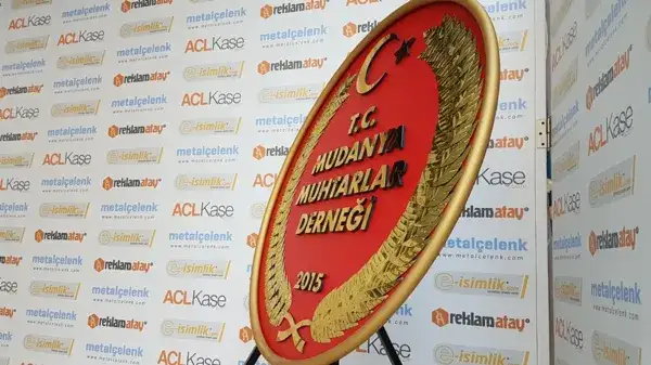 Mudanya Muhtarlar Derneği Metal Çelenk