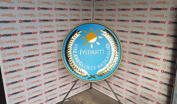 Kdz. Ereğli İlçe Başkanlığı İYİ Parti Metal Çelenk — Fotoğraf 3