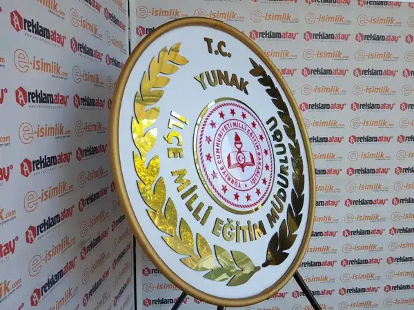 Yunak İlçe Millî Eğitim Müdürlüğü Metal Çelenk