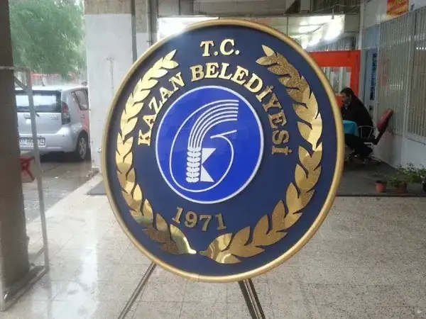 Kazan Belediyesi Metal Çelenk