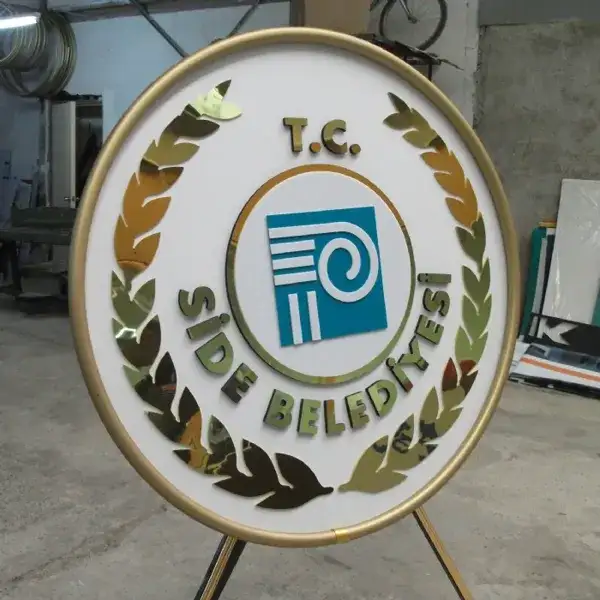 Side Belediyesi Metal Çelenk