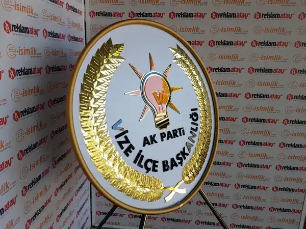 AK Parti Vize İlçe Başkanlığı Metal Çelenk