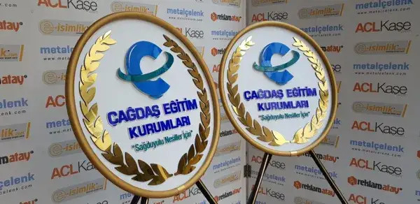 Çağdaş Eğitim Kurumları Metal Çelenk