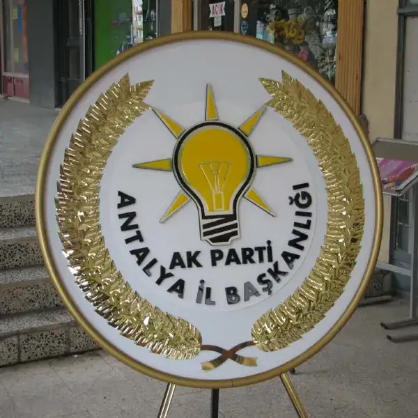 AK Parti Antalya Metal Çelenk