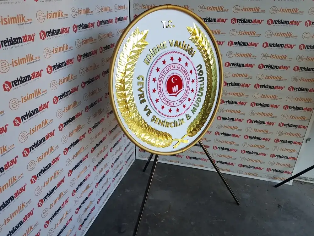 Edirne Valiliği Çevre ve Şehircilik İl Müdürlüğü Metal Çelenk