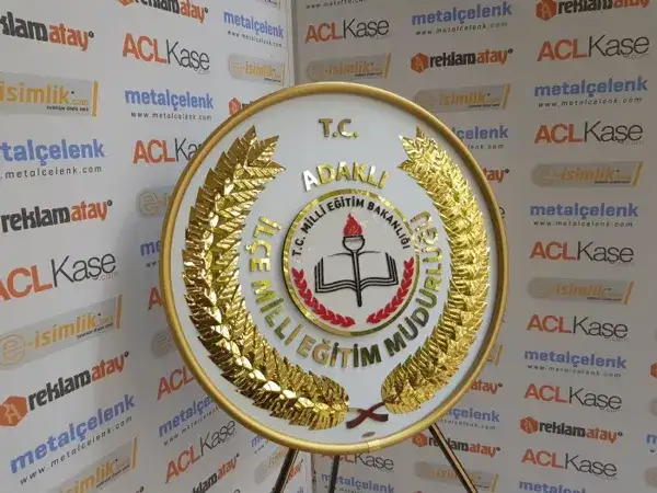 Adaklı İlçe Millî Eğitim 100 cm Standart Metal Çelenk